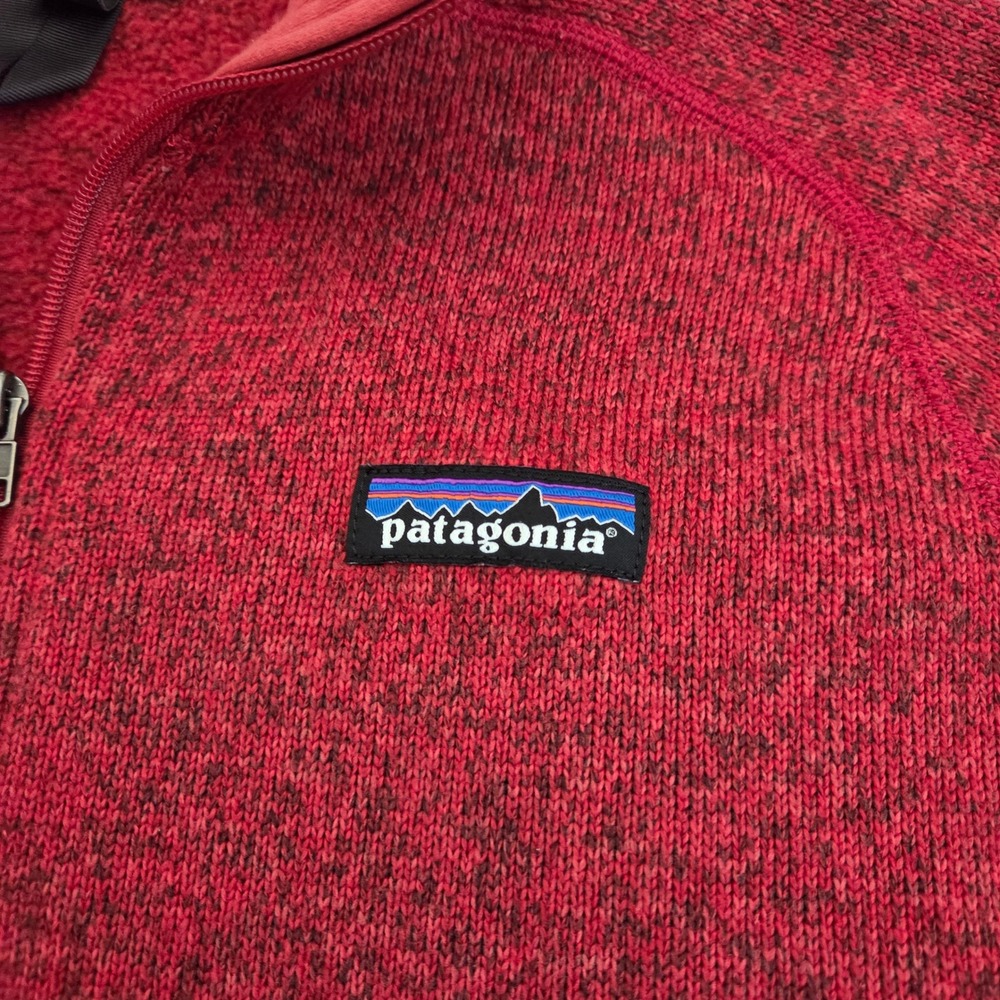 Patagonia Better Sweater Red Pullover Quarter Zip Long Sleeve Small S - Picture 5 of 13